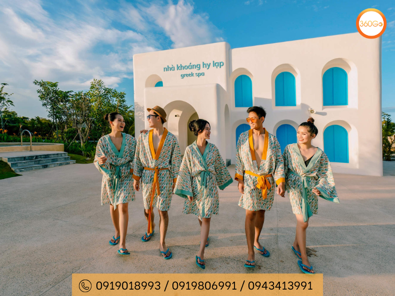 Bồn ngâm khoáng trong hang động kiểu Hy Lạp - Du lịch 360Go 